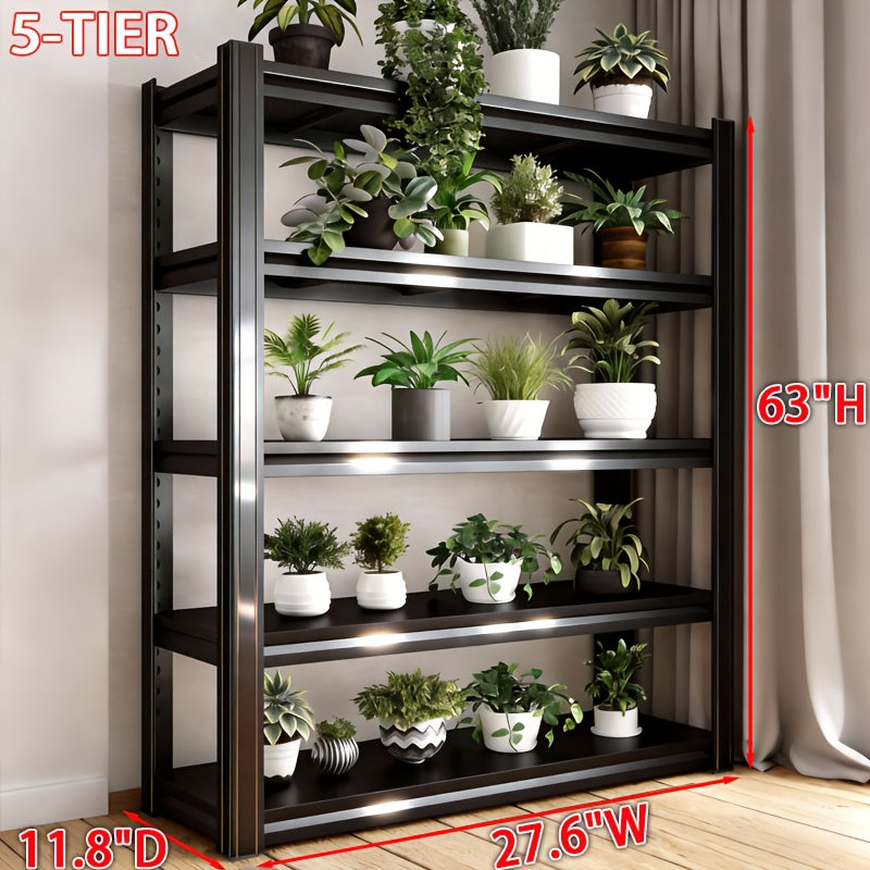 Heavy-Duty Waterproof Metal Plant Stand Indoor\u002FOutdoor with Adjustable Shelves - 3\u002F4\u002F5-Tier Suitable for for, Patio, Garden Decor, Suitable for Living Room, Shelving Unit for Multiple Pots, Flower Stand for Potted Plants