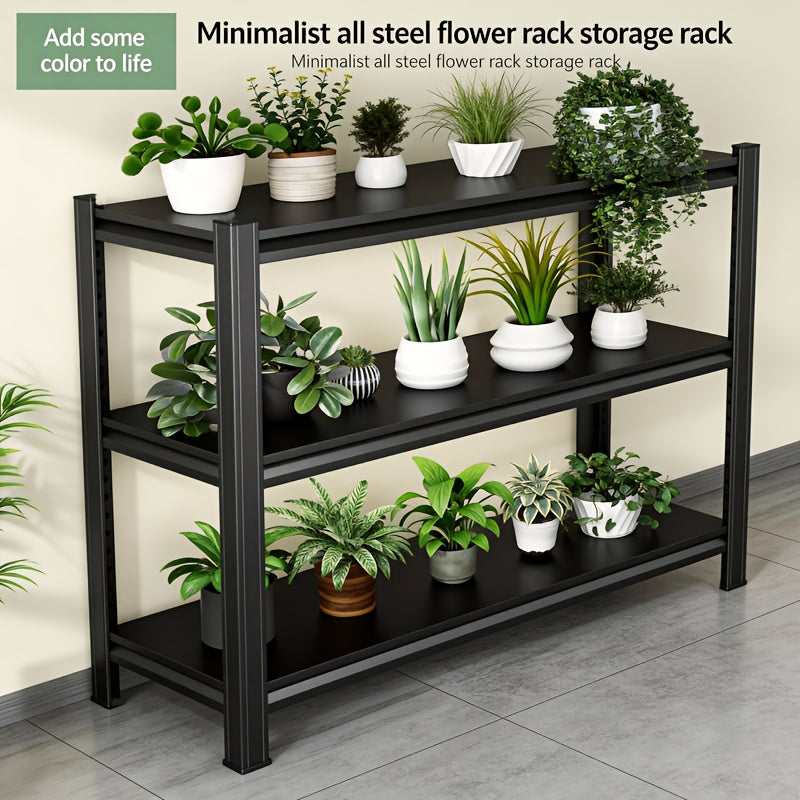 Heavy-Duty Waterproof Metal Plant Stand Indoor\u002FOutdoor with Adjustable Shelves - 3\u002F4\u002F5-Tier Suitable for for, Patio, Garden Decor, Suitable for Living Room, Shelving Unit for Multiple Pots, Flower Stand for Potted Plants