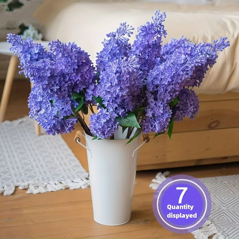 Flexible Lilac Branches, Equipped with Realistic And Bendable Stems And Spring Blooming Flowers - Made of Plastic Material, Suitable for Centerpiece Decoration, Spring Decoration, New Year Decoration, And Indoor Dining Table Decoration with Lilac