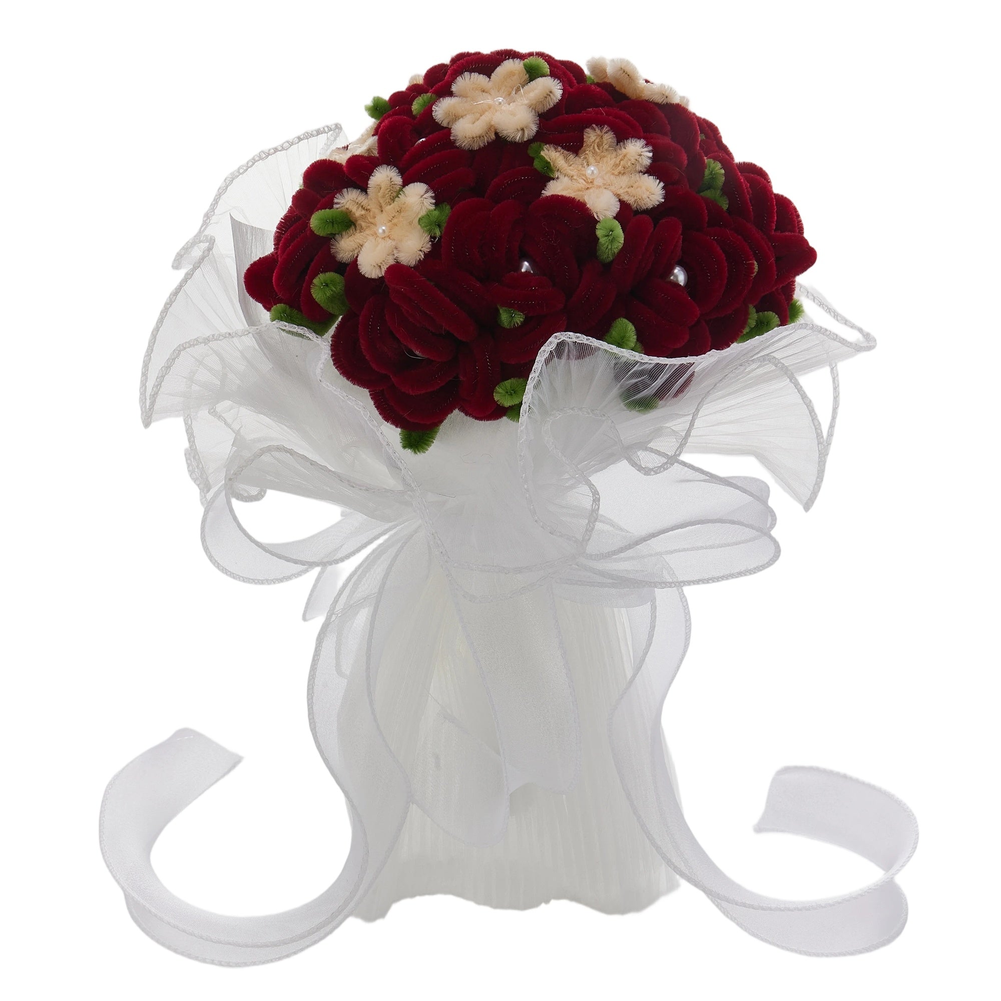 Handmade Twisted Rods Artificial Flower Bouquet - Preserved Forever Roses Suitable for Weddings, Valentine's Day, Easter & Spring Decorations, Plastic Wedding Centerpieces, Bouquets for, No Maintenance Required, Year-Round Decoration