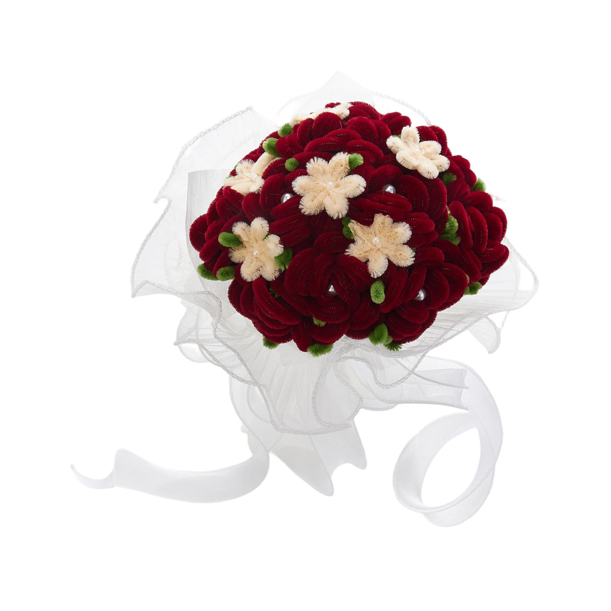 Handmade Twisted Rods Artificial Flower Bouquet - Preserved Forever Roses Suitable for Weddings, Valentine's Day, Easter & Spring Decorations, Plastic Wedding Centerpieces, Bouquets for, No Maintenance Required, Year-Round Decoration