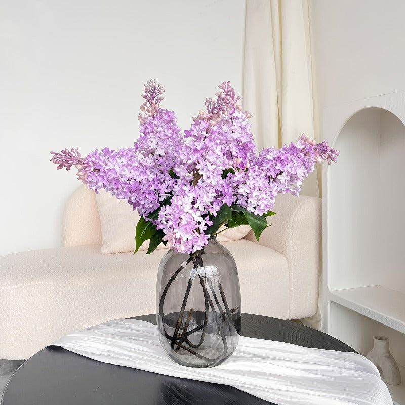 Flexible Lilac Branches, Equipped with Realistic And Bendable Stems And Spring Blooming Flowers - Made of Plastic Material, Suitable for Centerpiece Decoration, Spring Decoration, New Year Decoration, And Indoor Dining Table Decoration with Lilac