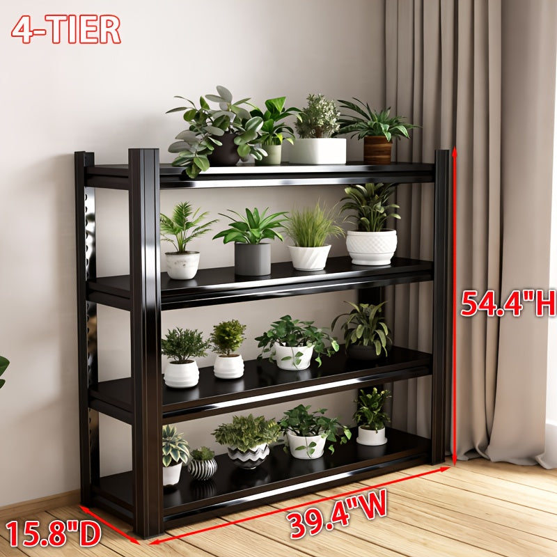 Heavy-Duty Waterproof Metal Plant Stand Indoor\u002FOutdoor with Adjustable Shelves - 3\u002F4\u002F5-Tier Suitable for for, Patio, Garden Decor, Suitable for Living Room, Shelving Unit for Multiple Pots, Flower Stand for Potted Plants
