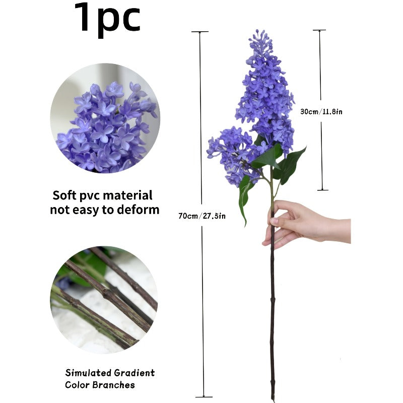 Flexible Lilac Branches, Equipped with Realistic And Bendable Stems And Spring Blooming Flowers - Made of Plastic Material, Suitable for Centerpiece Decoration, Spring Decoration, New Year Decoration, And Indoor Dining Table Decoration with Lilac