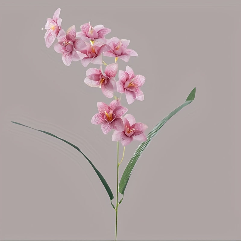 5pcs Realistic Faux Freesia Flowers with Butterfly-Wing Daffodil Suitable for Wedding, Home Decor, Table Centerpiece - Fabric Blooms for Spring Arrangements, Desktop Decoration, Wedding Bouquets, No Maintenance Required