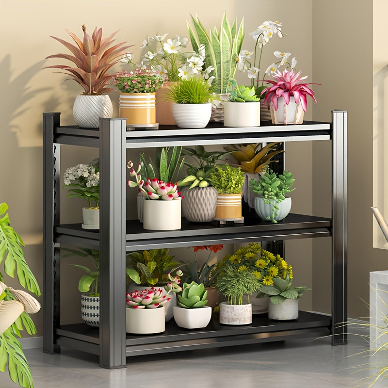 Heavy-Duty Waterproof Metal Plant Stand Indoor\u002FOutdoor with Adjustable Shelves - 3\u002F4\u002F5-Tier Suitable for for, Patio, Garden Decor, Suitable for Living Room, Shelving Unit for Multiple Pots, Flower Stand for Potted Plants