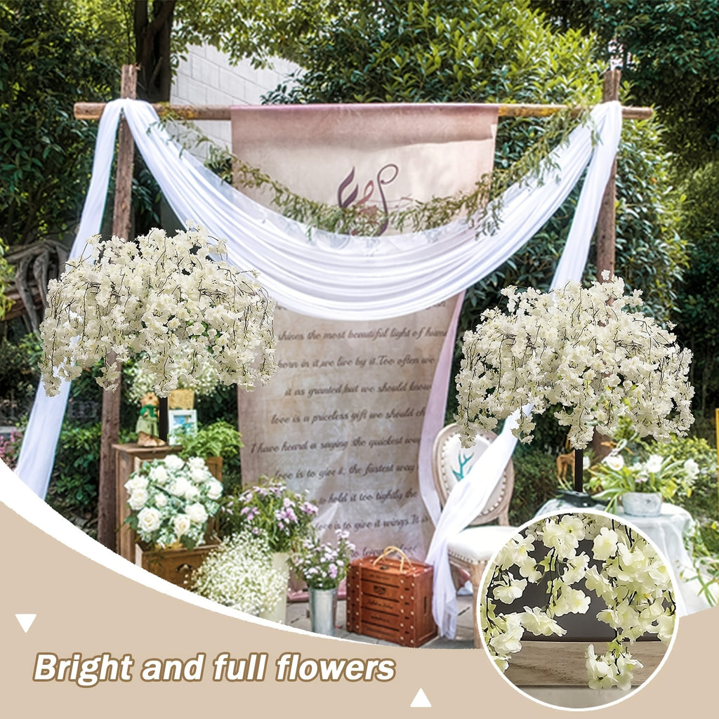 Artificial Flower Cherry Blossoms Tree Wedding Decoration Cherry Blossom Branch Home Garden Decor Desktop Artificiales Tree