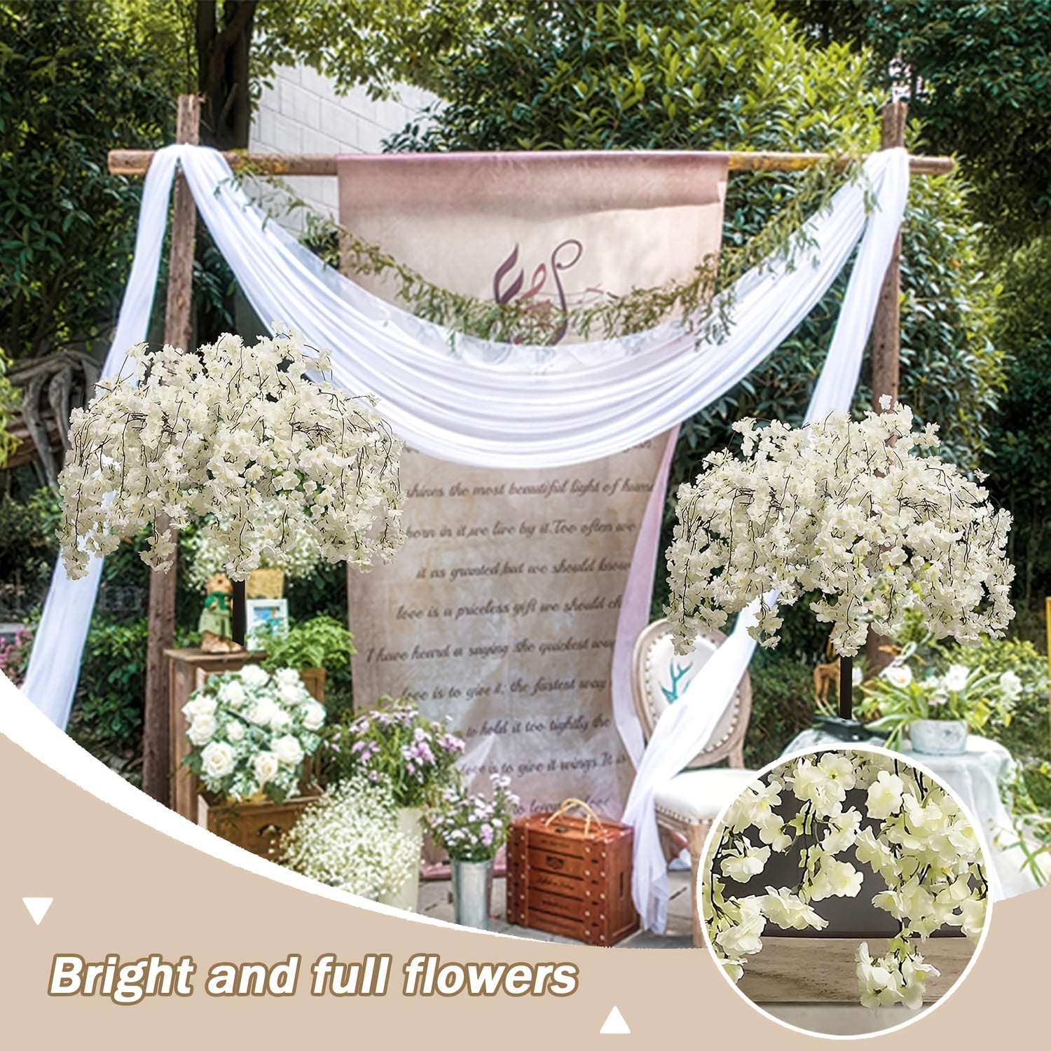 Artificial Flower Cherry Blossoms Tree Wedding Decoration Cherry Blossom Branch Home Garden Decor Desktop Artificiales Tree