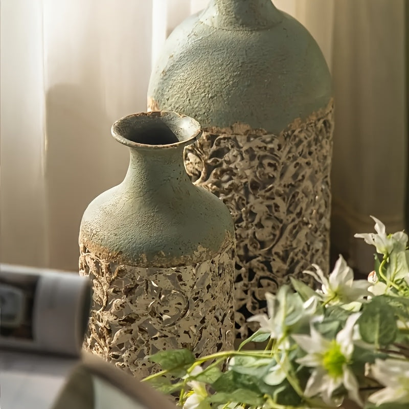 3D Stereoscopic\u002F American Retro Decorative Bottle, Home Decoration Vase, Metal Hollow Flower Vase