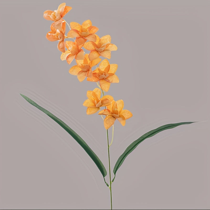 5pcs Realistic Faux Freesia Flowers with Butterfly-Wing Daffodil Suitable for Wedding, Home Decor, Table Centerpiece - Fabric Blooms for Spring Arrangements, Desktop Decoration, Wedding Bouquets, No Maintenance Required