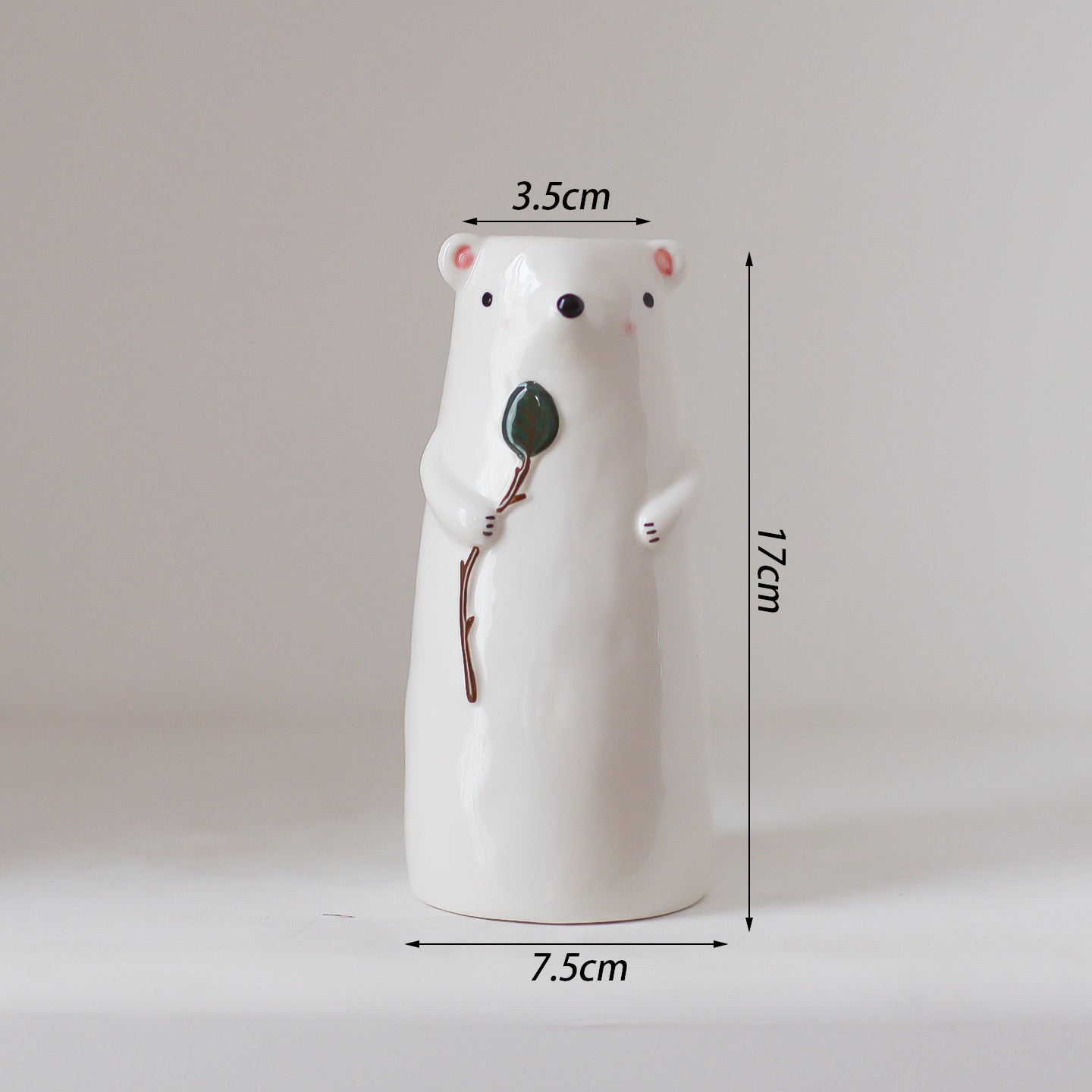 Cartoon Cute Ceramic Hydroponic Plant Vase for Living Room Desktop, Small Flower Pot, Dried Flower Vase, Creative Gift And Decorative Ornament