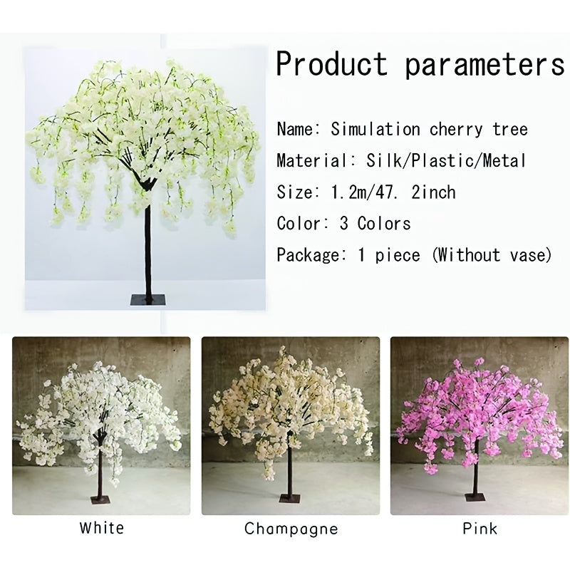 Artificial Flower Cherry Blossoms Tree Wedding Decoration Cherry Blossom Branch Home Garden Decor Desktop Artificiales Tree