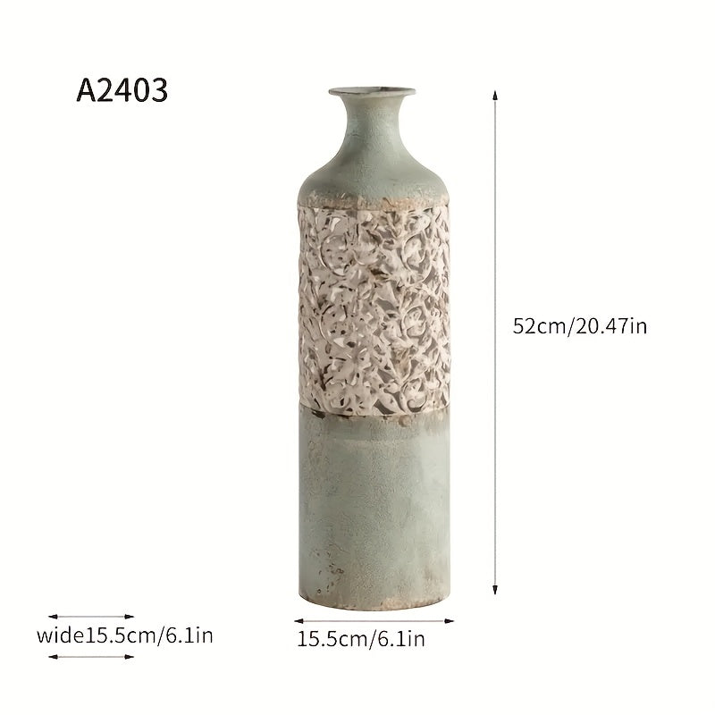 3D Stereoscopic\u002F American Retro Decorative Bottle, Home Decoration Vase, Metal Hollow Flower Vase